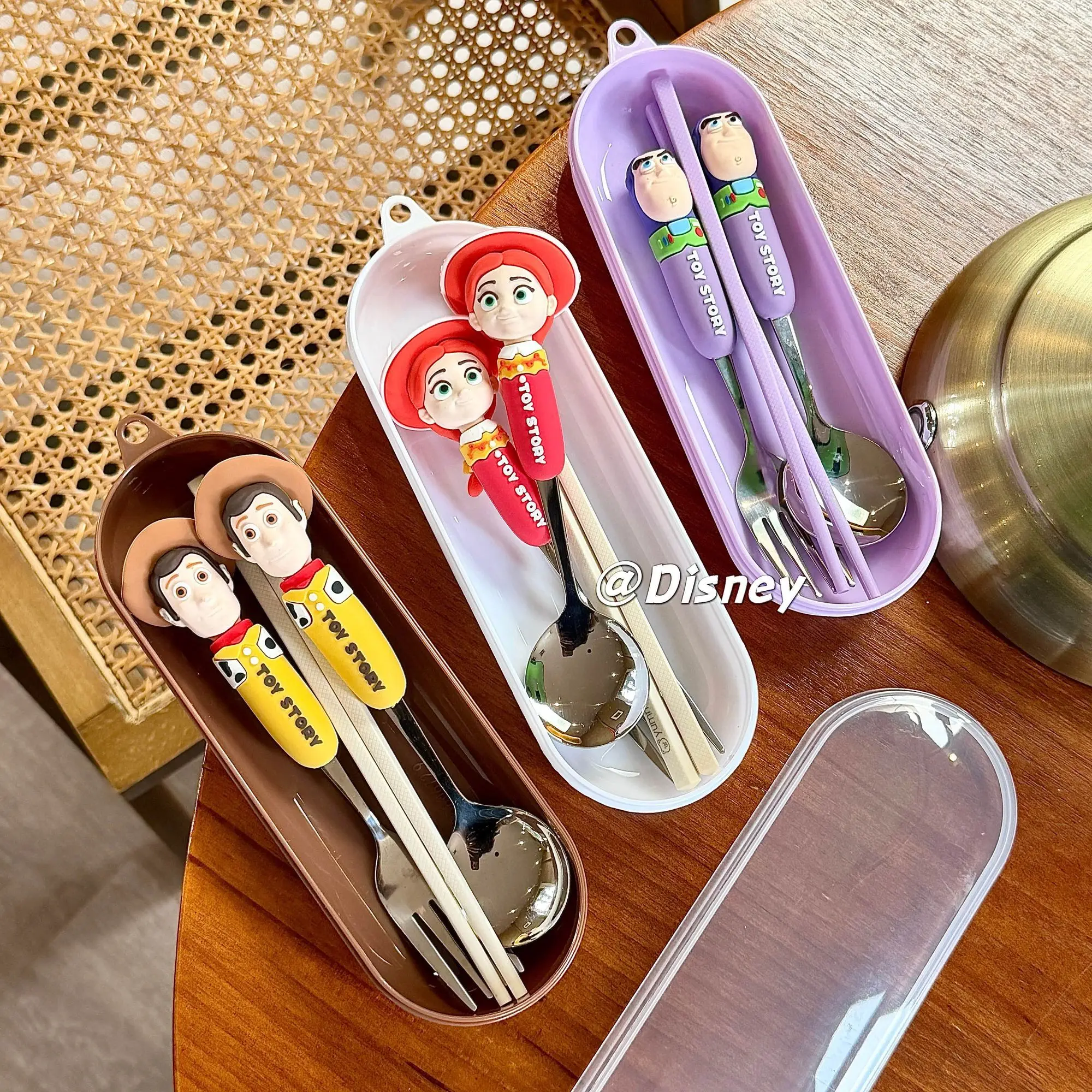 Toy Story Spoon Fork Cutlery Set Woody Buzz Lightyear Jessie Forky Alien Cartoon Character Toy Story Peripheral Products view 4