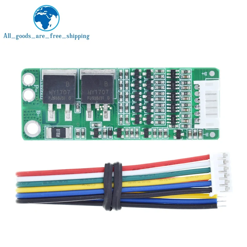 TZT 5S 15A Li-ion Lithium Battery BMS 18650 Charger Protection Board 18V 21V Cell Protection Circuit