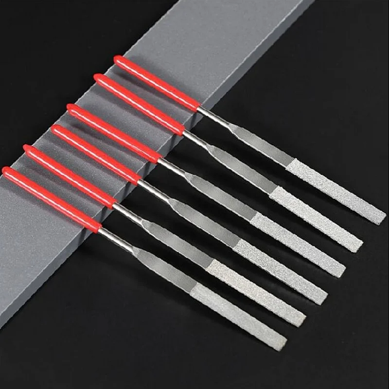 2pcs Diamond File Set Metal Stone Grinding Flat Diamond Needle File DIY Wood Rasp File Needle Jewelry Polishing Tool