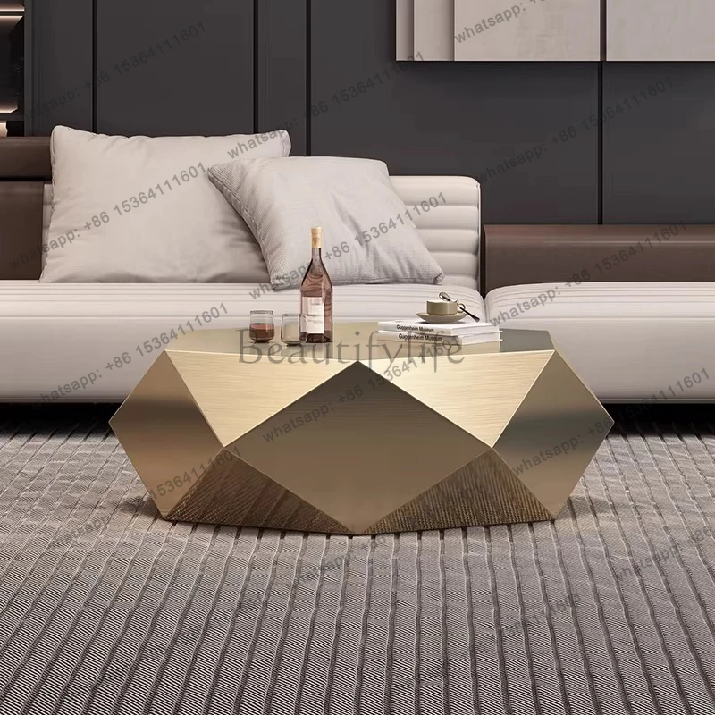 Gold Diamond Coffee Table Designer High Sense Modern Coffee Table Simplicity Special Living Room Furniture Sofabord XY50CJ Facto