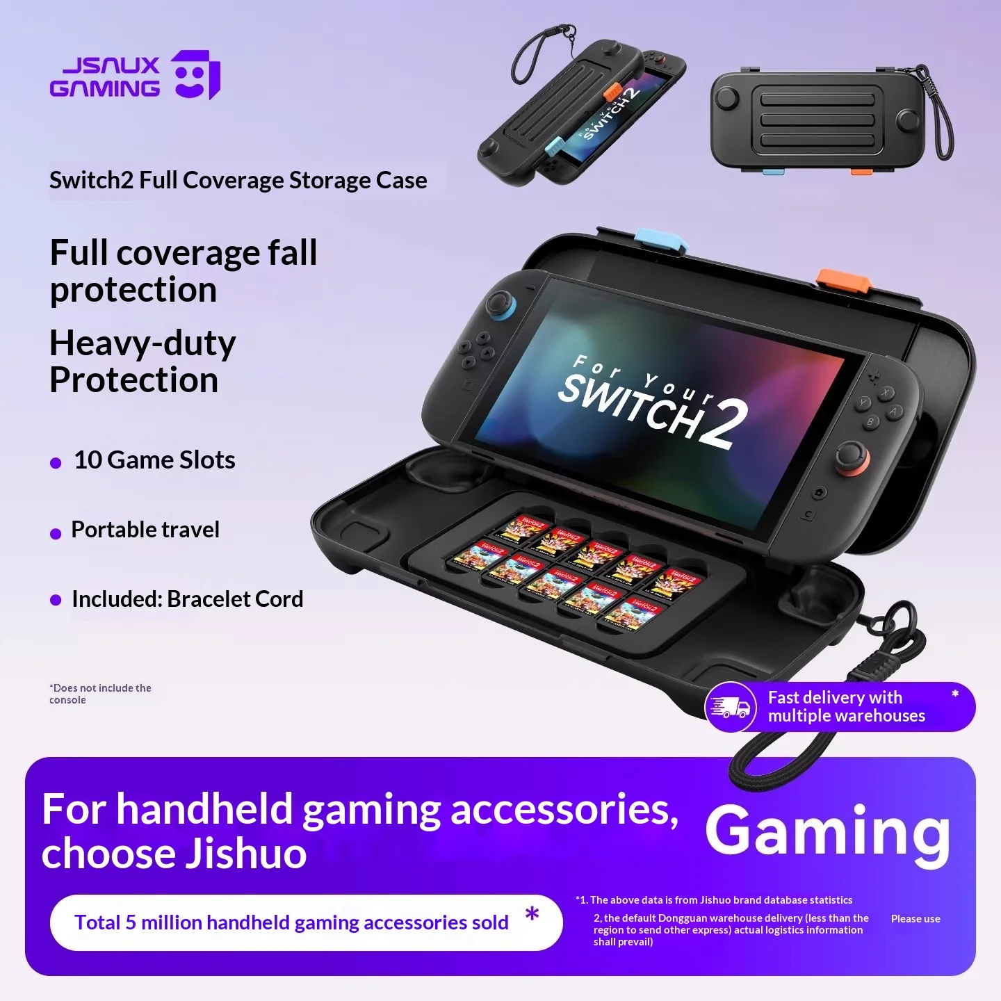 

Оригинальный защитный чехол JSAUX, подходящий для Switch 2, а также комплект защитных чехлов.