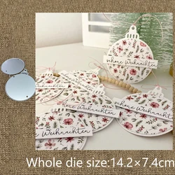 New Design Craft Metal stencil mold Cutting Die Christmas bell decoration scrapbook die cut Album Paper Card Craft Embossing