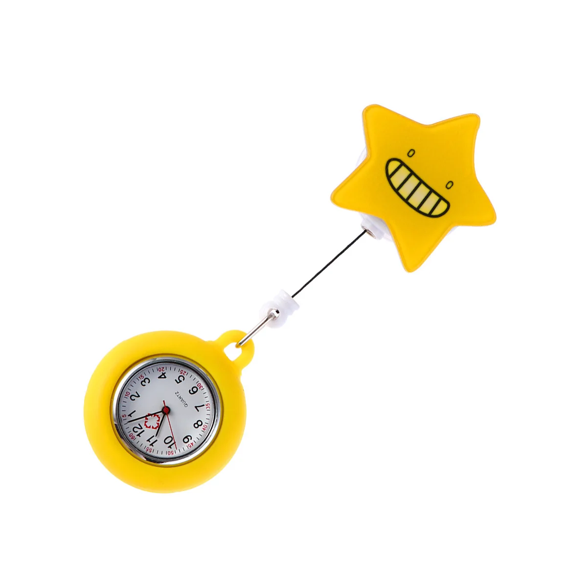 ساعة ممرضة طبية من الفولاذ المقاوم للصدأ بسلسلة تلسكوبية ساعة جيب محمولة لموظفي التمريض الطبيب هدية ساعة معلقة #2