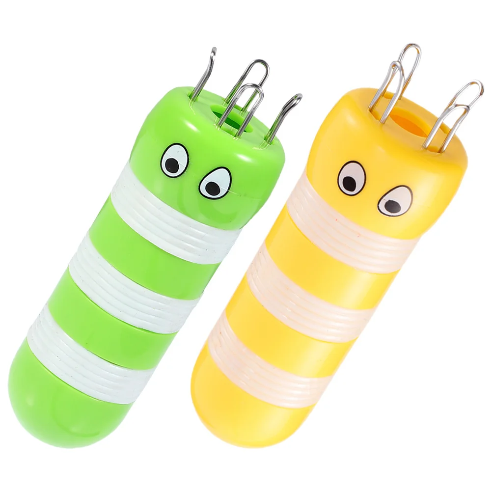 2 Stücke Kunststoff Biene Form Spule Stricker DIY Seil Stricken Werkzeug Einfache Hand Stricken Weben Zubehör für Pullover Handwerk