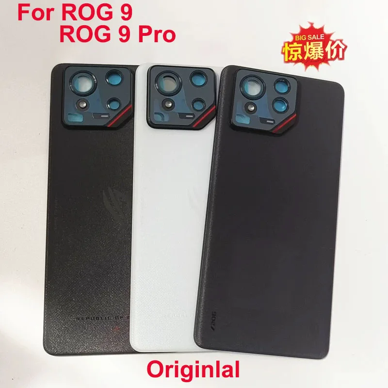 

Originlal Back Glass For ROG Phone 9 9 pro rog9 Battery Cover Rear Door Housing Case Camera Glass Cover For ROG 9 PRO