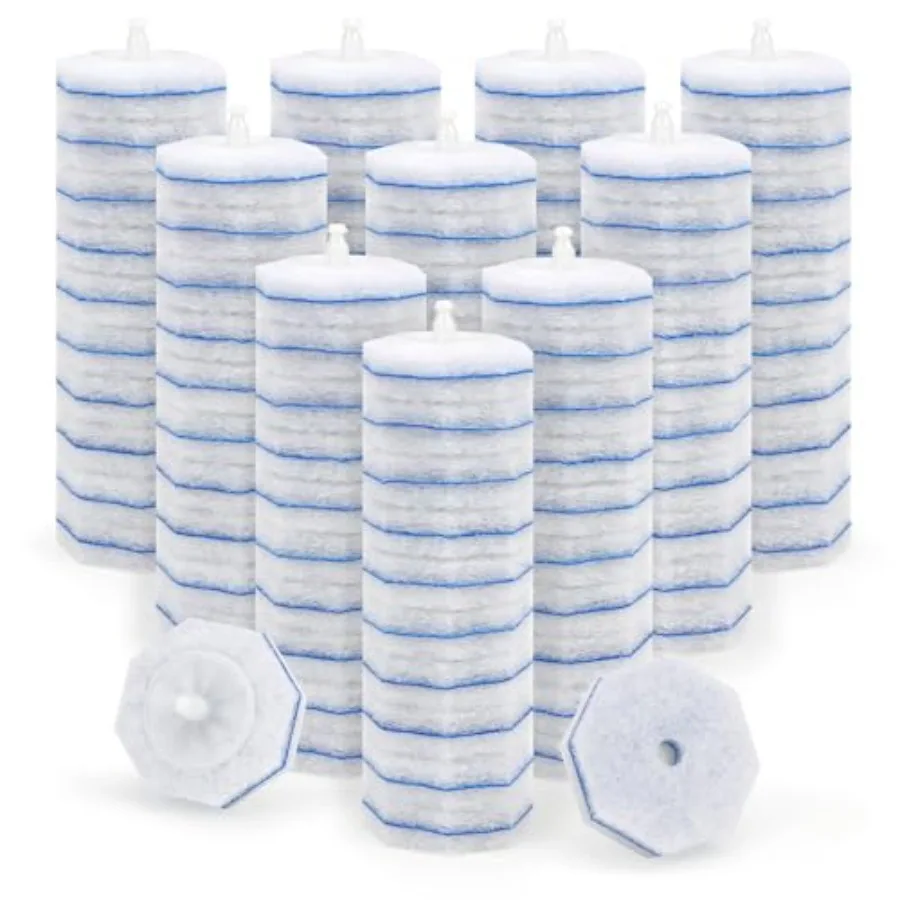 

100 шт. сменных насадок для унитазных ёршиков, совместимых с большинством моделей, улучшенные сменные подушечки для чистки унитаза, для легкой уборки ванной комнаты