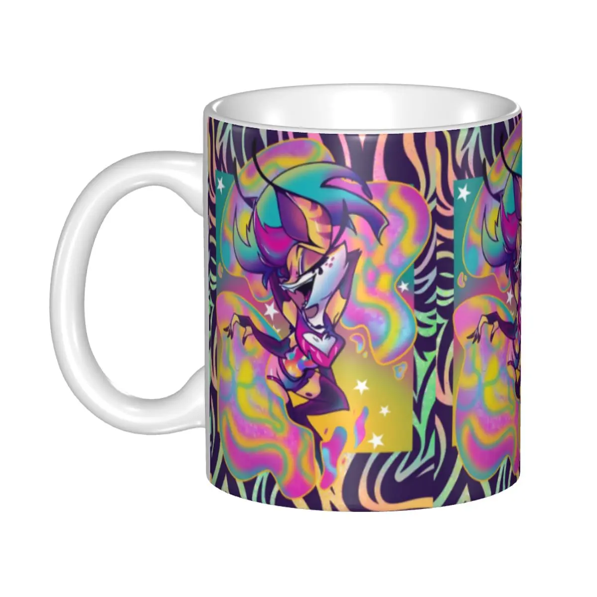

Custom Hazbins Anime Hotels Coffee Mug DIY Ceramic Tea Milk Mug Cup