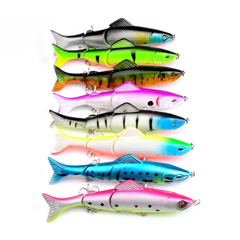 1 Pc 3 Segments Wobblers Fishing Lure 13cm 18.5g Multi Jointed Swimbait Hard Bait Fishing Tackle for Bass Isca Crankbait