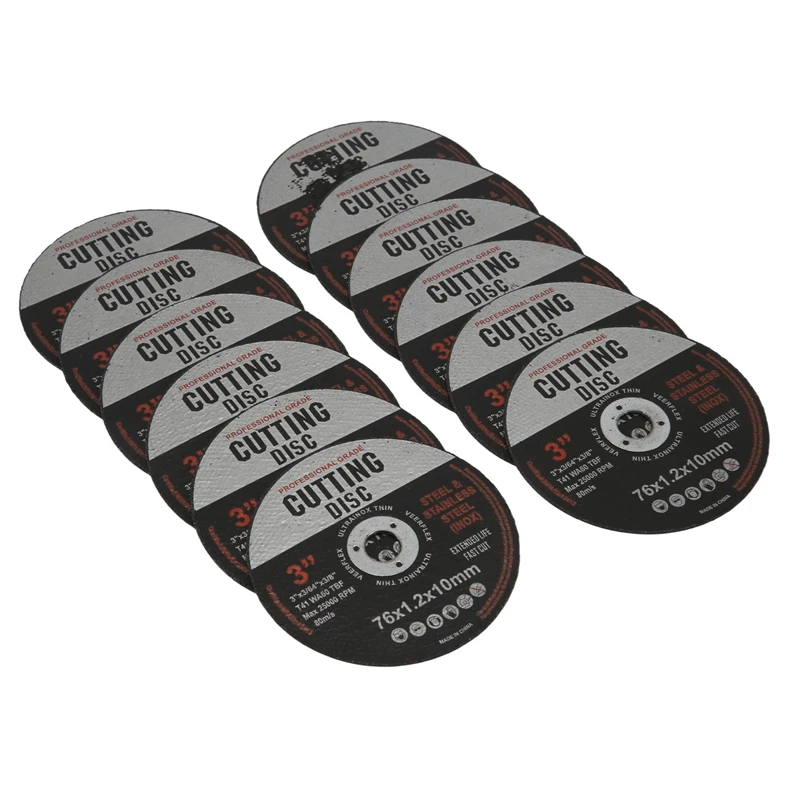 12Pack Cutting Discs 76 mm Serrated Disc Wood and Metal Cutting Discs