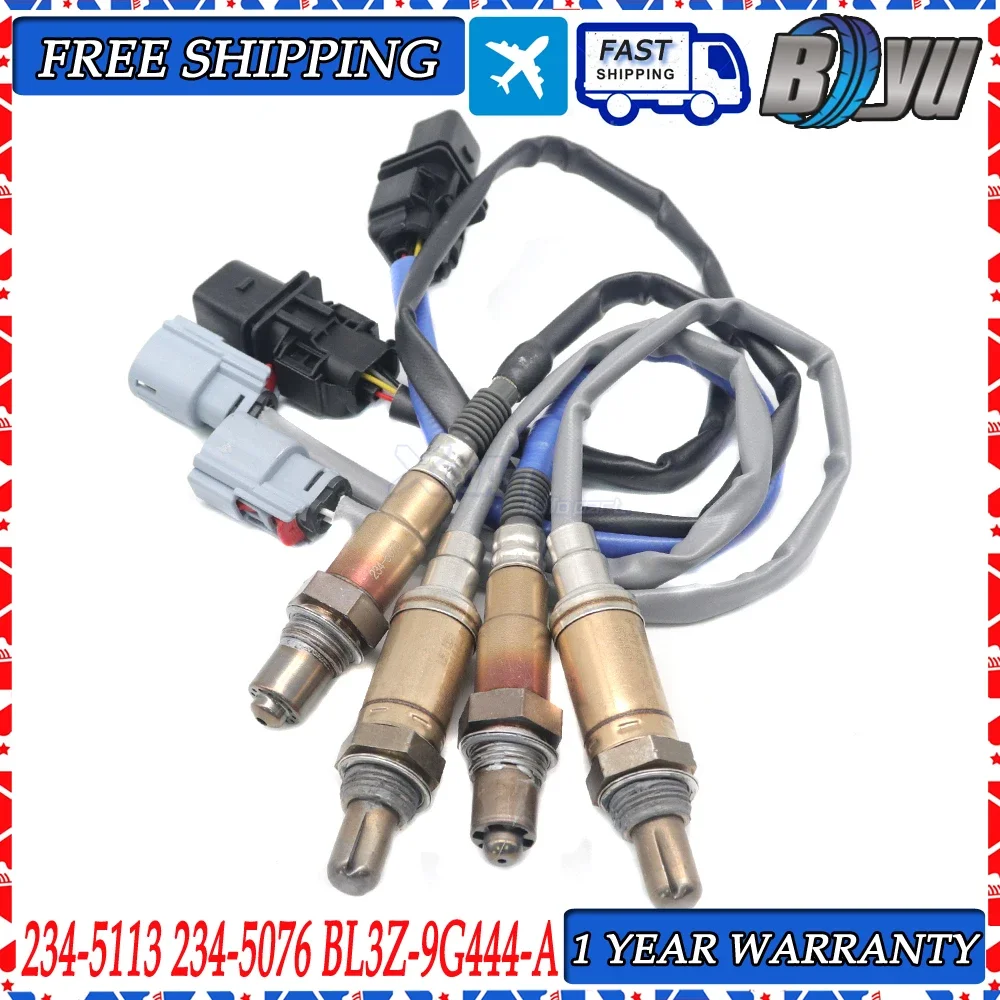 

4Pcs Upstream & Downstream Oxygen O2 Sensor 234-5113 234-5076 BL3Z-9G444-A For Ford F-150 5.0L 6.2L 2011-2014