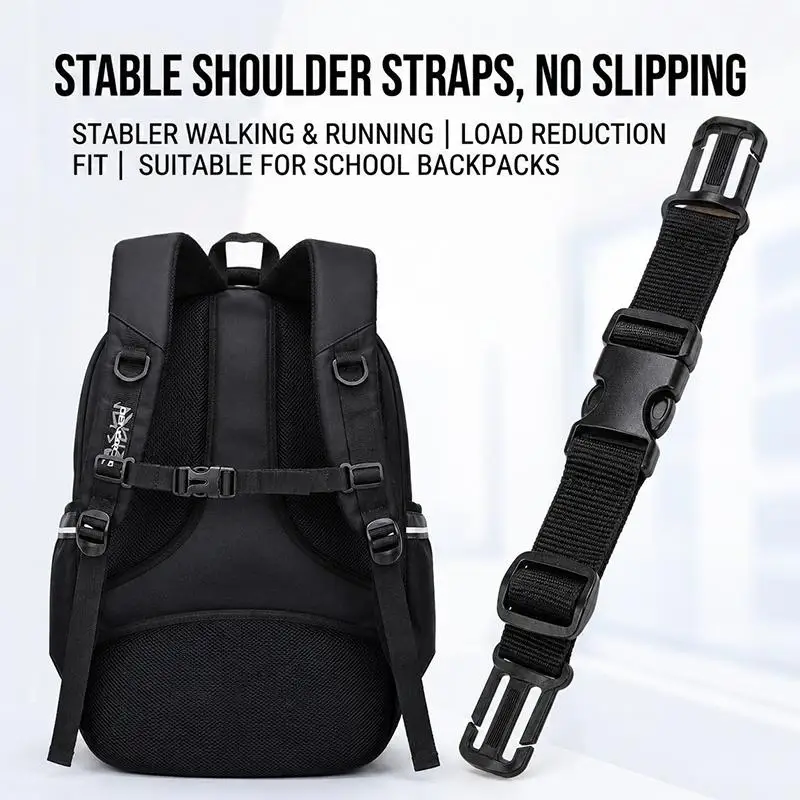 Universal Backpack Chest Strap, Heavy Duty Adjustable Backpack Sternum Strap Chest Belt With Quick Release Buckles Gift
