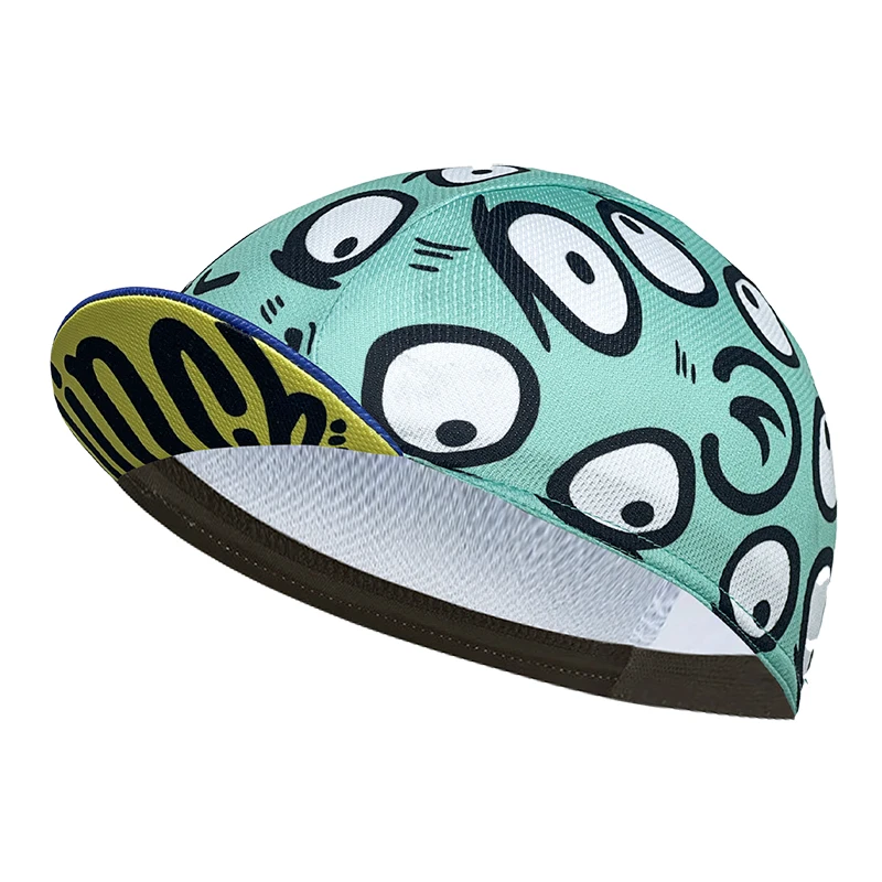 New summer sweat-wicking riding cap, polyester material, sweat-absorbent, neutral, graffiti elements, cute, popular