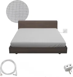 10% Silver Grounding Fitted Sheet Kit Connect to The Earth's Energy 18inch Depth Pocket Grounding Bed Sheets for Earthing