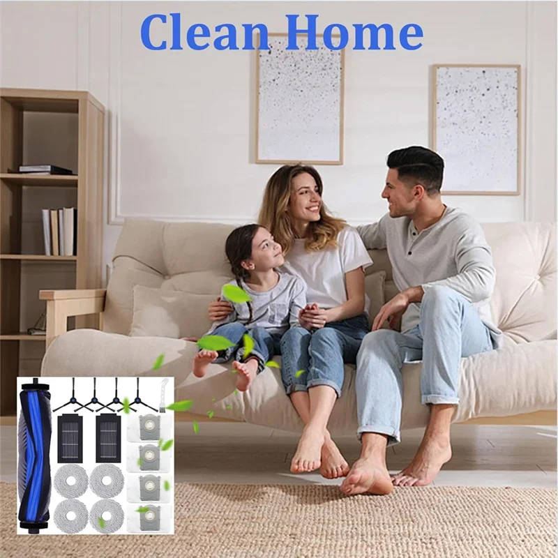 ABVI-For Ecovacs Deebot T50 Max/T50 Pro/T50 Omni/T50 Pro Omni/T50 Max Pro Vacuum Main Side Brush Filters Mop Dust Bag