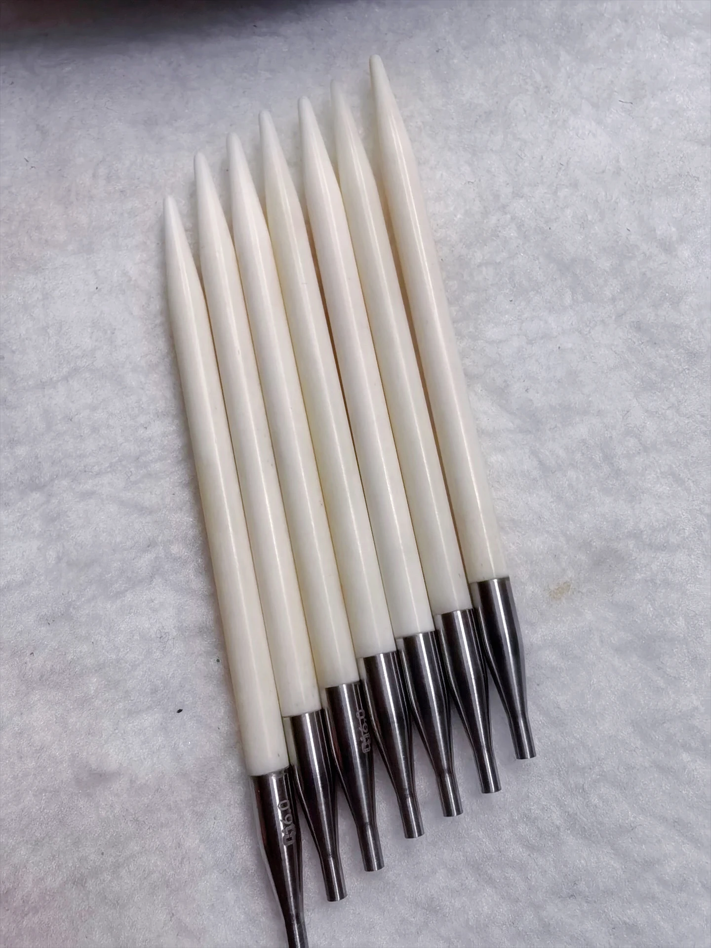 Removable Ring Knitting Needle DIY Tibetan  White Material Straight Needle Wear Resistant Break Proof Home Textile