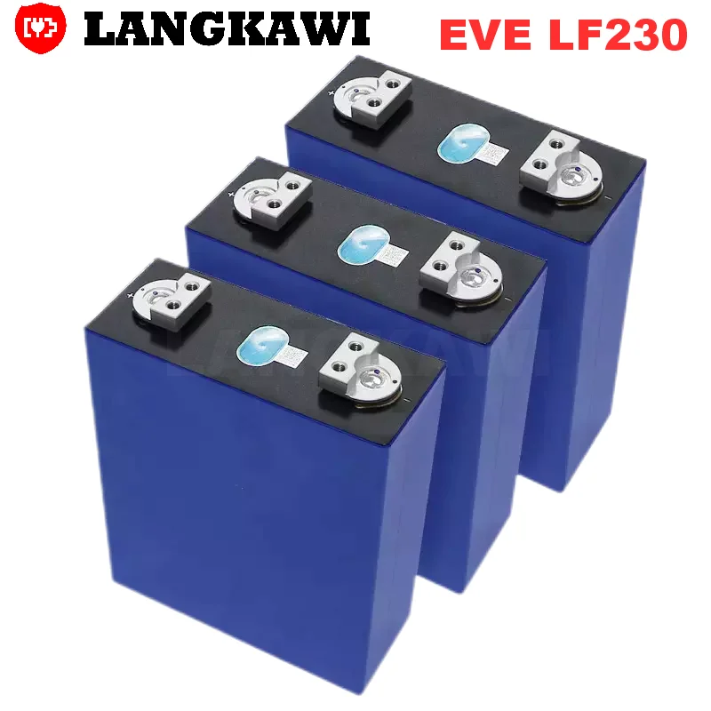 EVE 3.2V 230Ah LF230K LiFePO4 LFP Rechargeable Battery Cells Big Capacity with M6 Threaded Hole for Electrical Vehicle EVbus