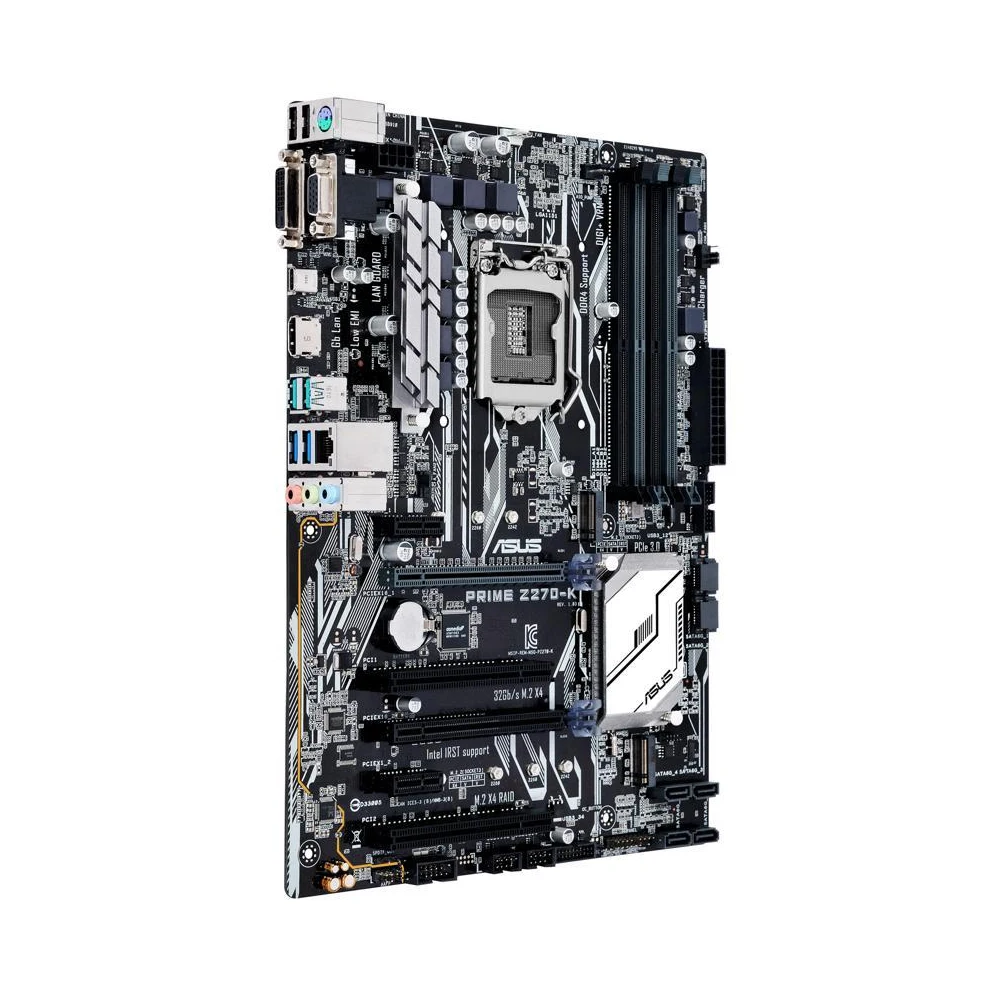 ASUS PRIME Z270-K Motherboard Support i7-7700K 6700 i5-7600K 6500 i3-7350K 6300 CPU LGA 1151 4×DDR4 DIMM PCIe 3.0 ATX Mainboard