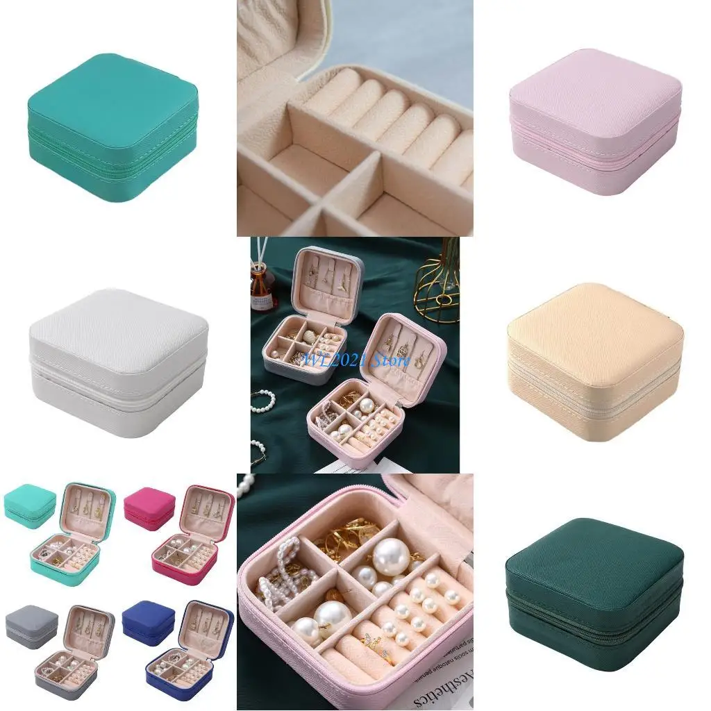 

G5GC Jewelry Earrings Necklace Ring Display Storage Box for Women Travel