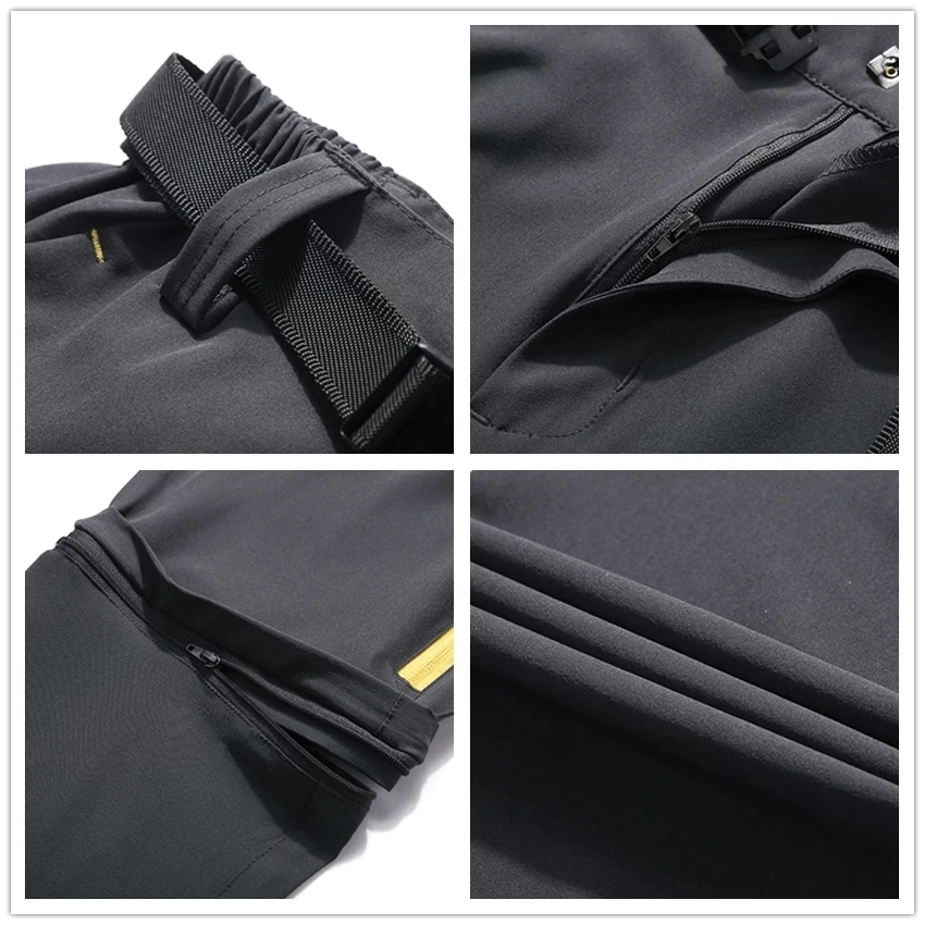 Summer New Men\'s Outdoor Waterproof Breathable Hiking Camping Fishing Climbing Detachable Assault Pants Plus Size 6XL Trousers