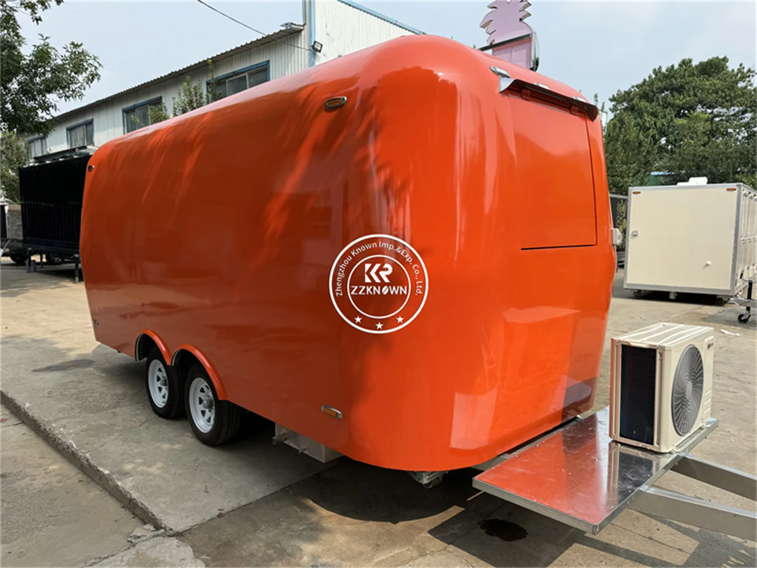 USA DOT ได้รับการอนุมัติ 16.4ft Airstream รถพ่วงอาหารพร้อมอุปกรณ์ครัวเต็มรูปแบบ Remorque Fast Food Truck เฮลาโดกาแฟอาหาร Van