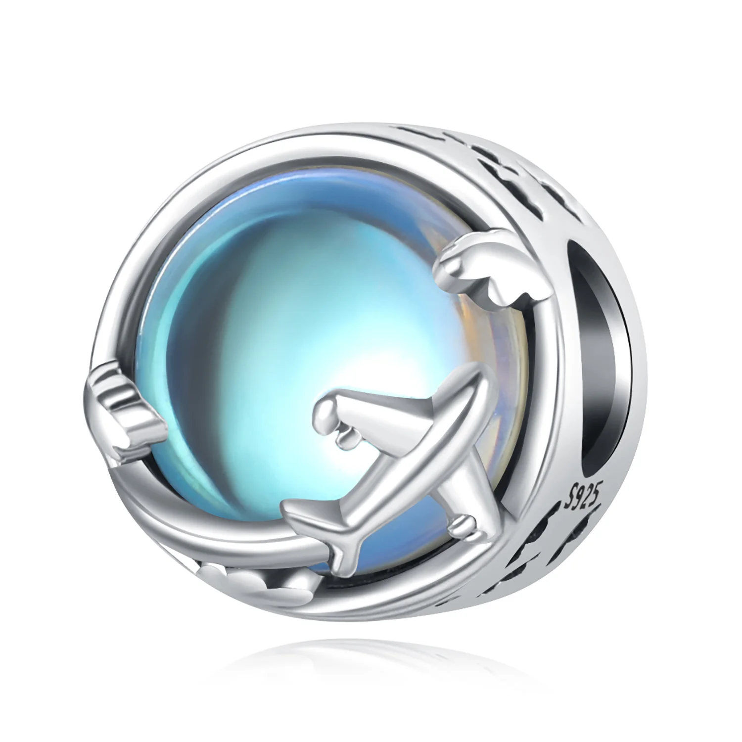 

Original 925 Sterling Silver Charms Luxury Blue Clouds Airplane Beads Fit Bracelet Diy Women Making Delicate Gift Jewelry