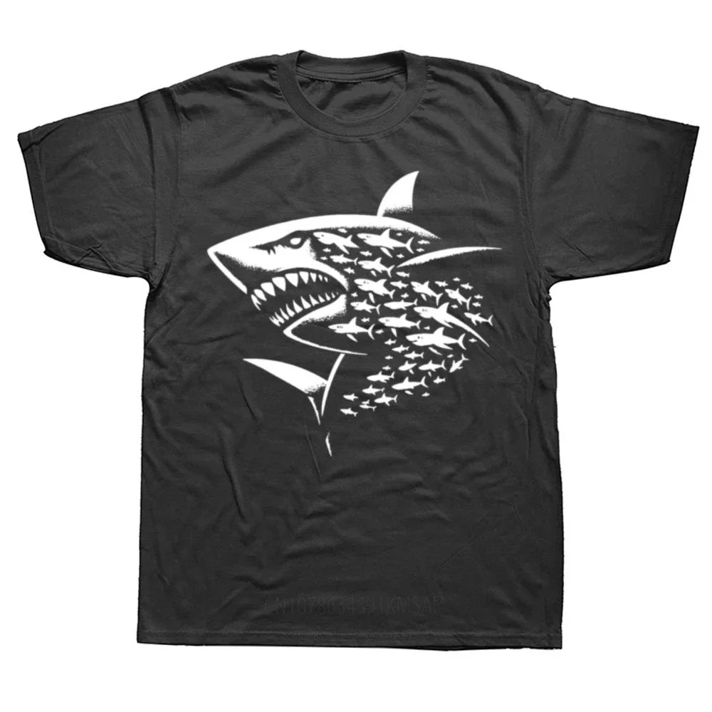 Sharks Lover Marine Biology Science Shark Funny T Shirts Men Short Sleeve T-shirts Cotton Oversized Short Sleeve T-shirt