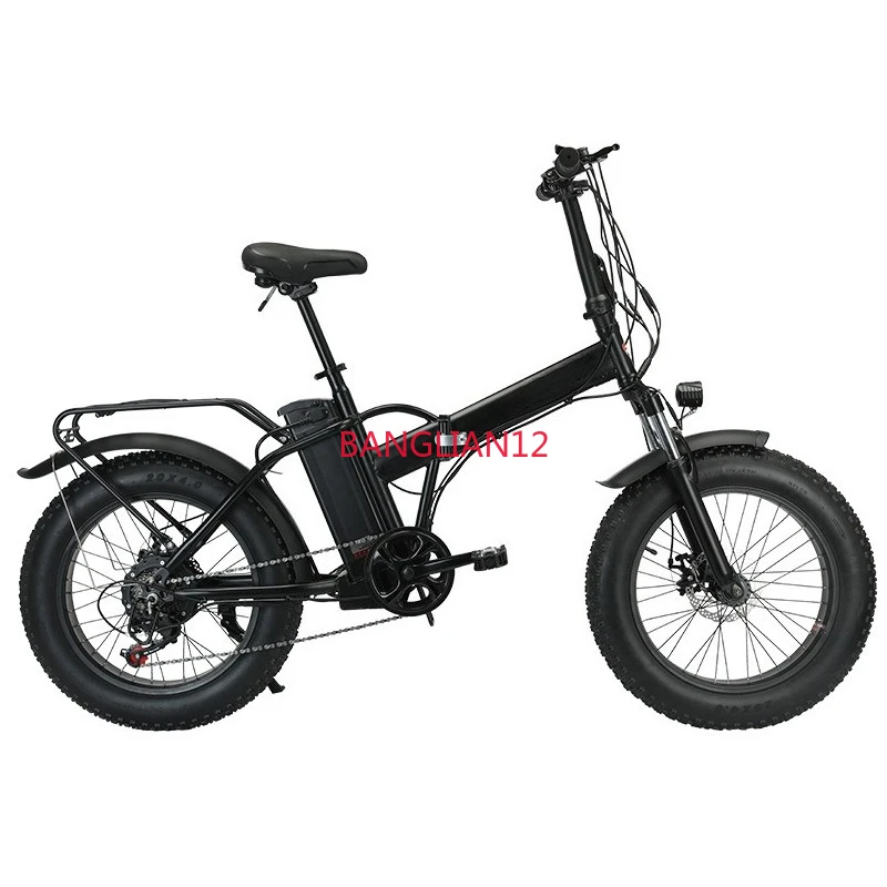 20 inch snow double disc brake shock absorption off-road variable speed thick tires folding beach snow bike mountain bike