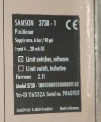 Samson 3730-3 Elektropneumatische Positioner Met Hart Communicatie Sam Digitale Klaar Pneumatische Klepstanders