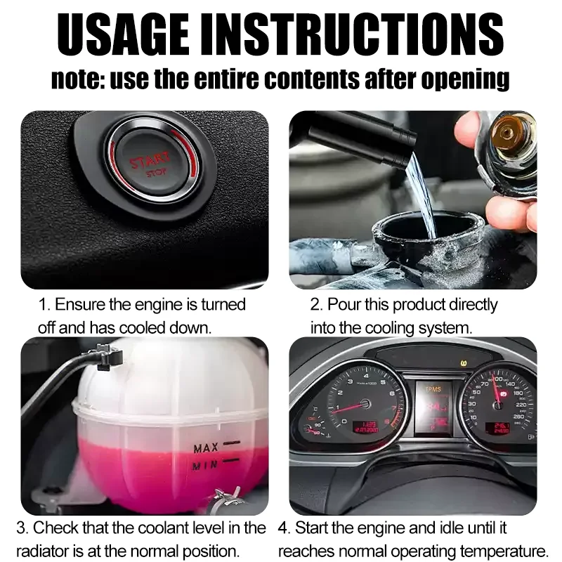 200Ml Car Coolant Antifreeze, Low Freeze High Boil Radiator Fluid, Engine Cooling System Corrosion Protector For Automotive