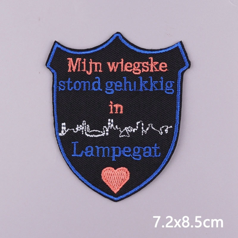 Lampegat Embroidery Patch On Clothes Netherland Carnival Iron On Patches For Clothing Emblem Applique Badge Stick Diy