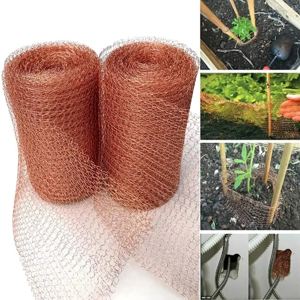 Flexible Copper Tape Anti-Pest Copper Mesh Outdoor Durable Wire Protected Anti-snail Copper Wire Decorative Mesh