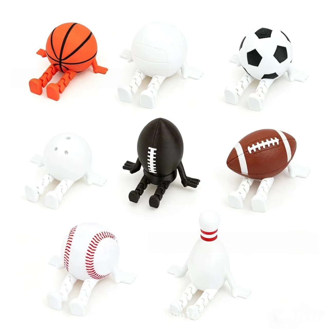 Cross-border bestsellers 3D football basketball rugby golf baseball volleyball sitting figurine ornaments gift creative products