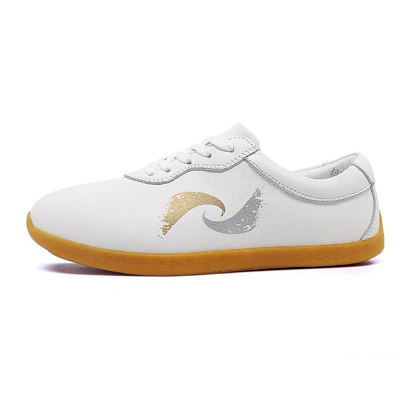 Premium Professional Tai Chi Shoes, Genuine Leather with Rubber Sole, Unisex Baduanjin & Martial Arts Training Footwear