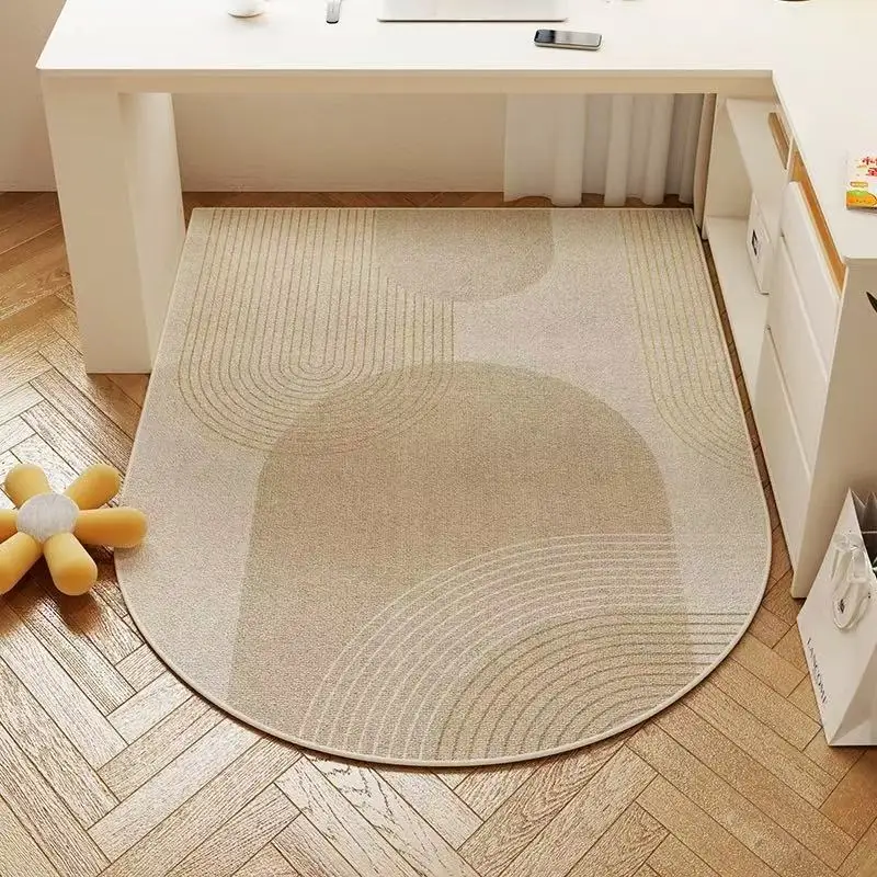 VIKAMA Cream Style High-End Desk Swivel Chair Carpet Anti-Slip And Wear-Resistant Floor Mat Home Decoration