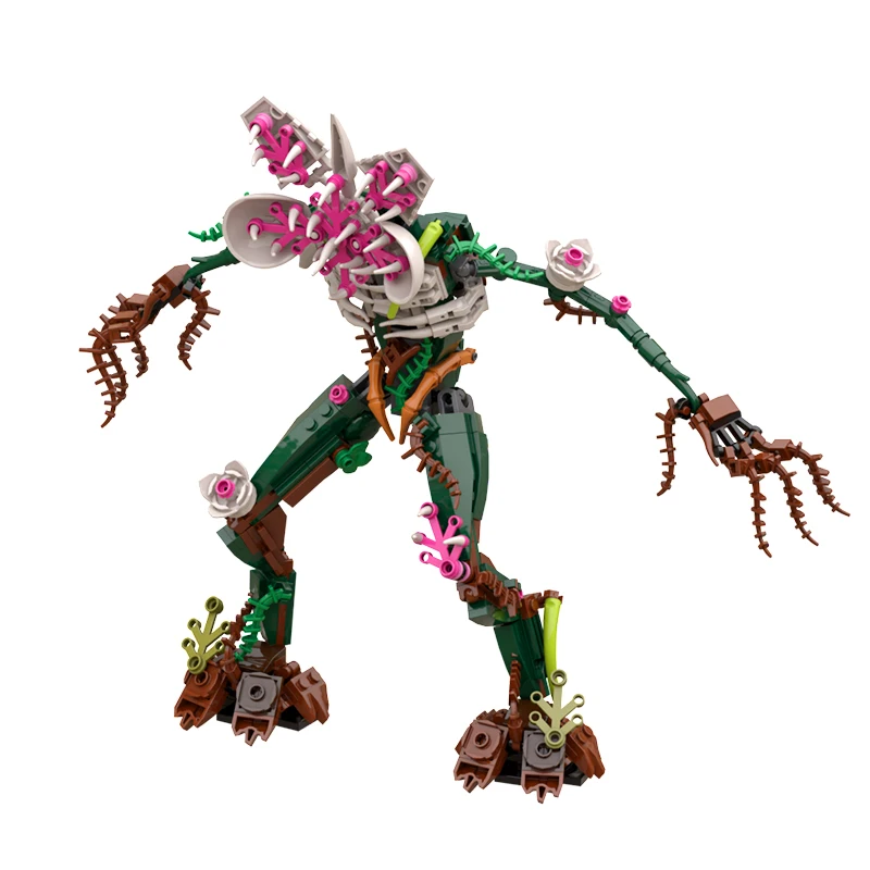 Strange Stuff Vibe Poseable Bio-Plant Horror MOC-Modell, bewegliches Monster-Bausatz für Sammler für Erwachsene