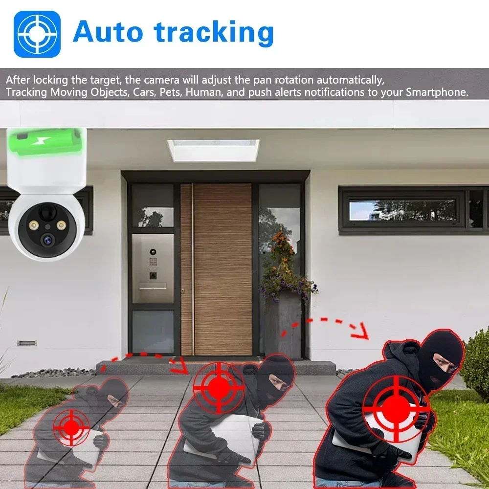 5MP WiFi Baby Battery EseeCloud Indoor Ai Human Tracking Ptz Ip Camera WIFI Connection Wireless Sd Storage Security Protection