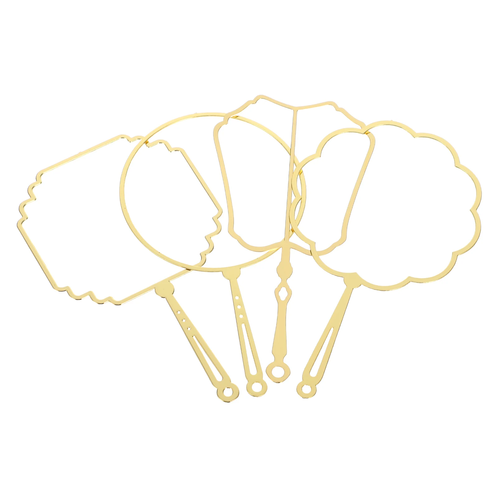 4 Pcs Metal Fan Bone Bookmark Beautiful Unique Bookmarks Aesthetic Golden for Women Woman