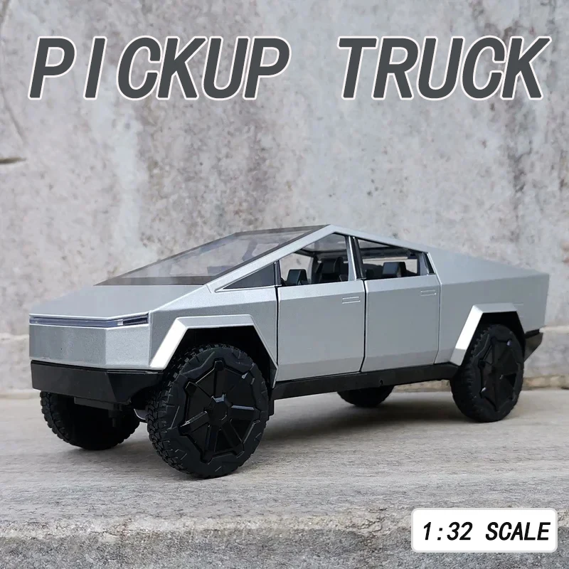 1:32 Truck Alloy Simulation Cyber Toy Car Metal Model Diecasts Vehicles Pickup Car Decoration Kid Boys Toys Christmas Gifts