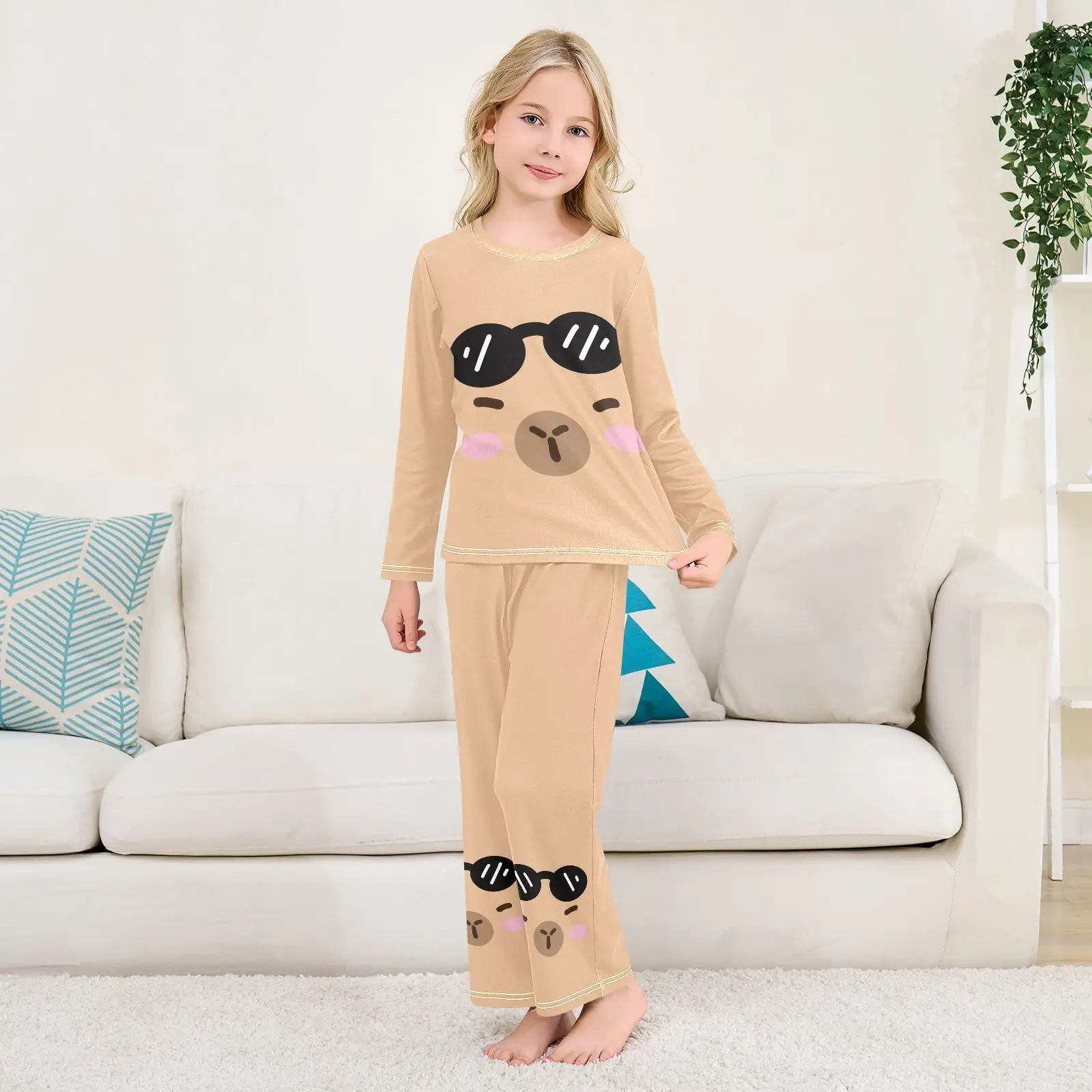 

Spring Autumn Winter Full Sleeve Soft Pajamas Sets for Girls Boys Comfortable Children's pajama set Nightwear Loungewear unisex