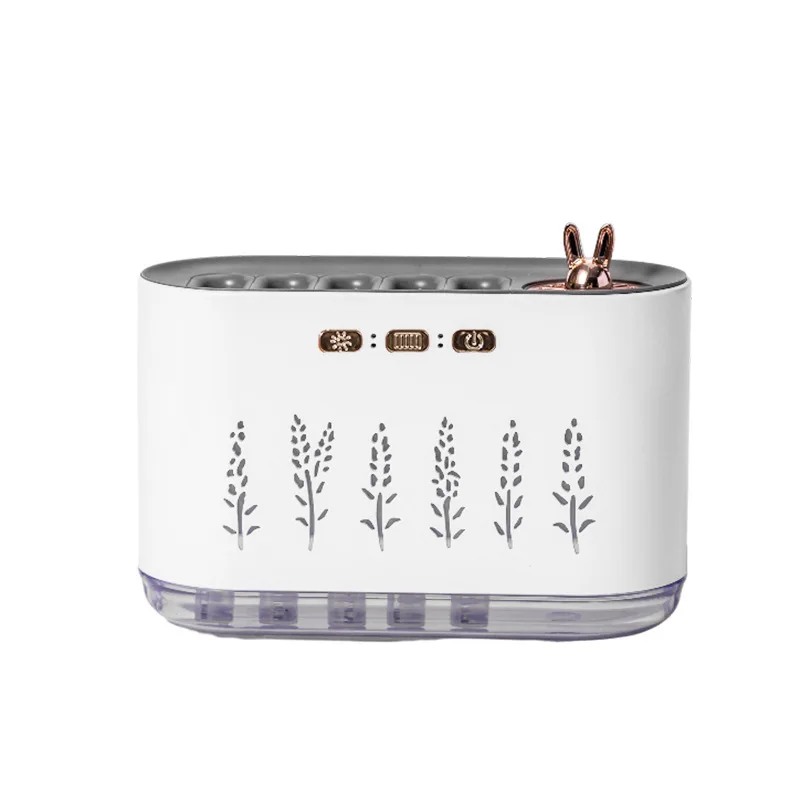 Air Humidifier for Home Silent Bedroom Five-hole Spray Aromatherapy Creative Dynamic Colorful Voice Control Pickup