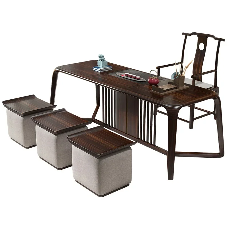 

Guochao New Chinese Simple Tea Table and Chair Zen Tea Table Homestay Clubhouse