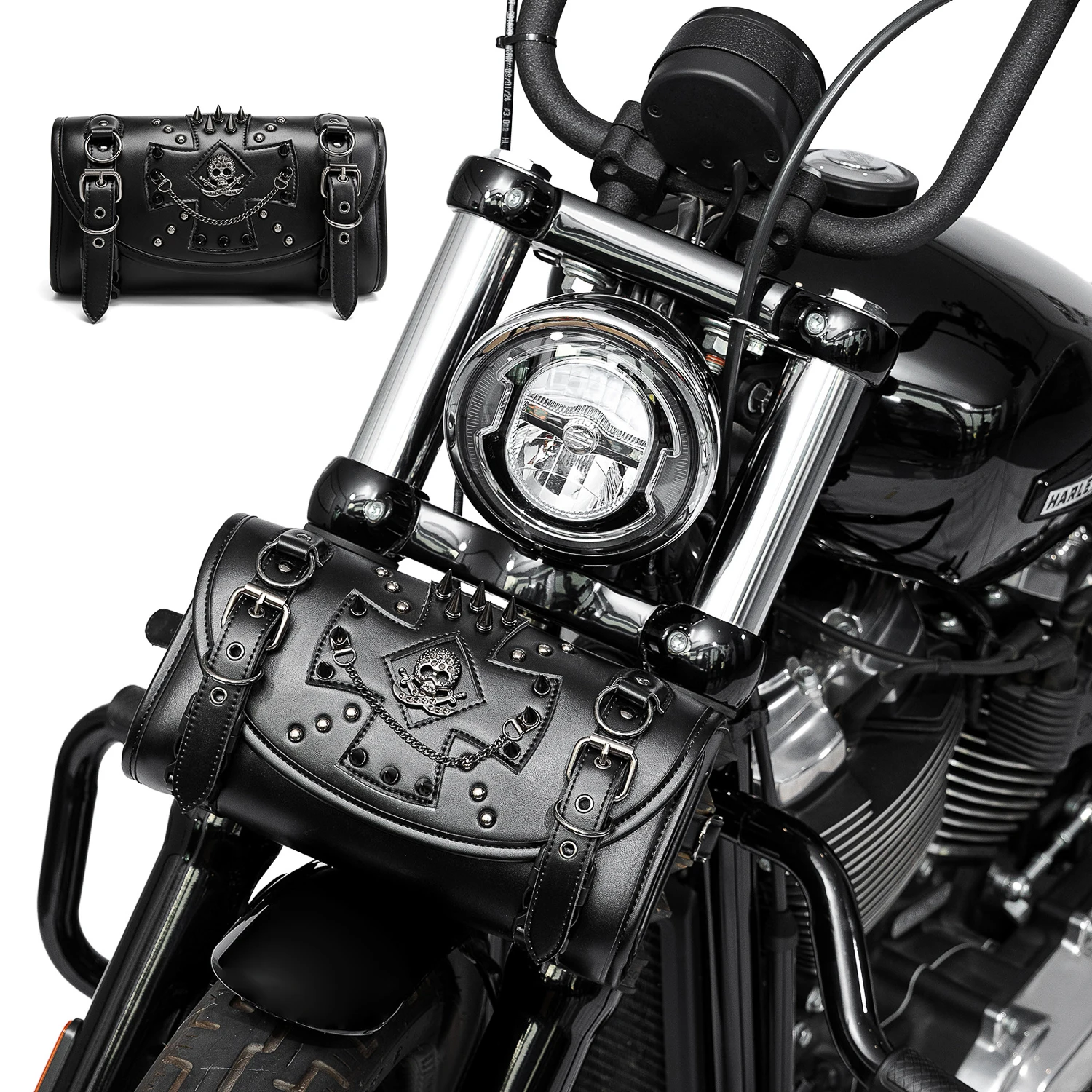 New PU Leather Motorcycle SaddlebagsWaterproof Side Bag Motorcycle Accessories