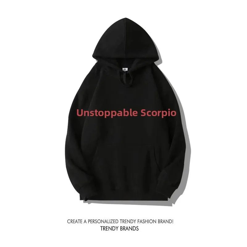 

Креативный повседневный свитшот с принтом знаков зодиака, удобный теплый худи из смеси хлопка и полиэстера с длинными рукавами и круглым вырезом