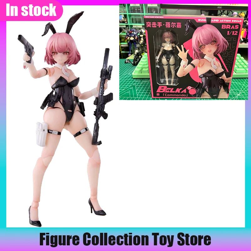 

In Stock SUSHIWORK 1/12 Scale Commando - Belka Rabbit Rapid Response Team Complete Set 6-Inch Mobile Girl Action Figure Model