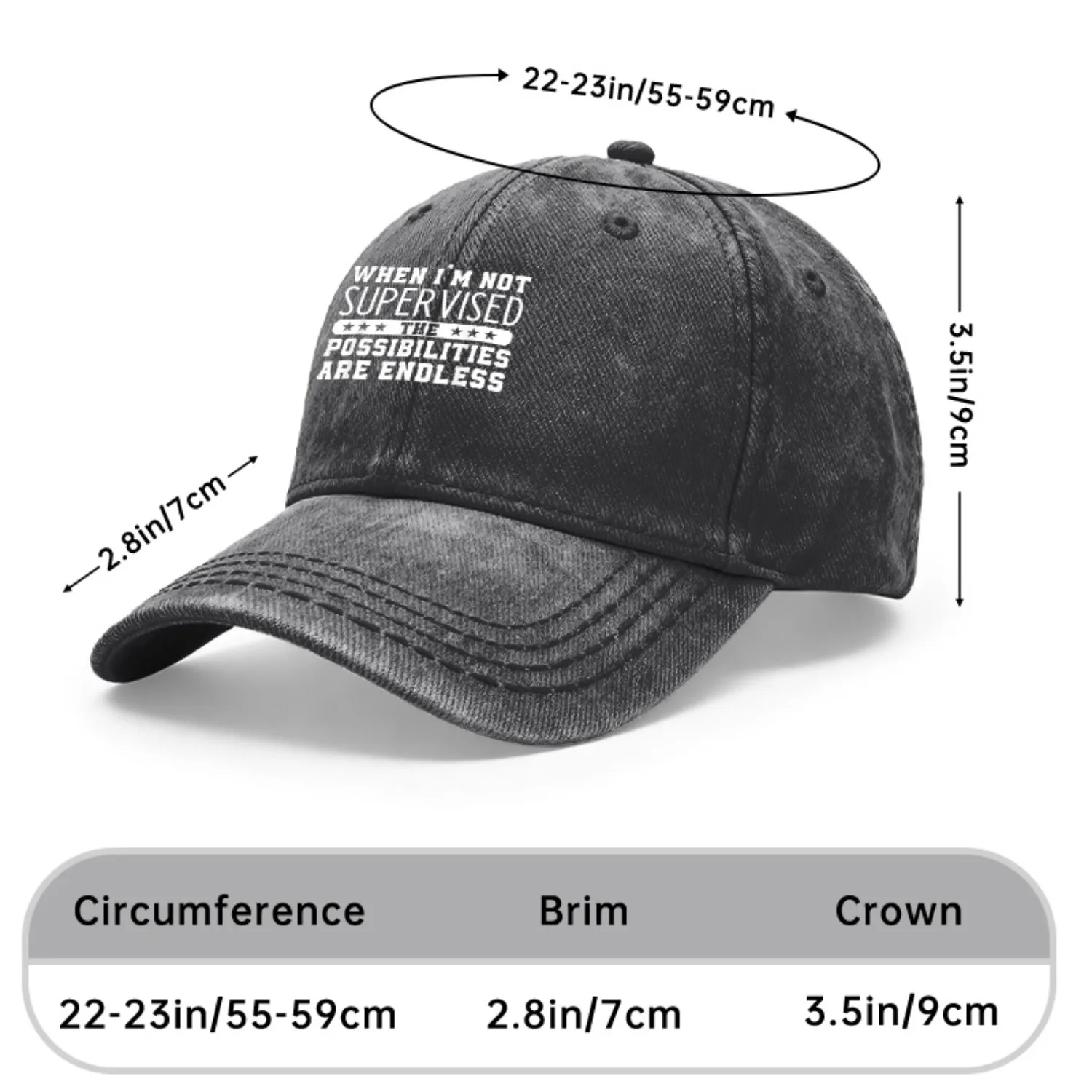 1 Piece of Unisex Vintage Distressed Baseball Cap with a Fun Print 