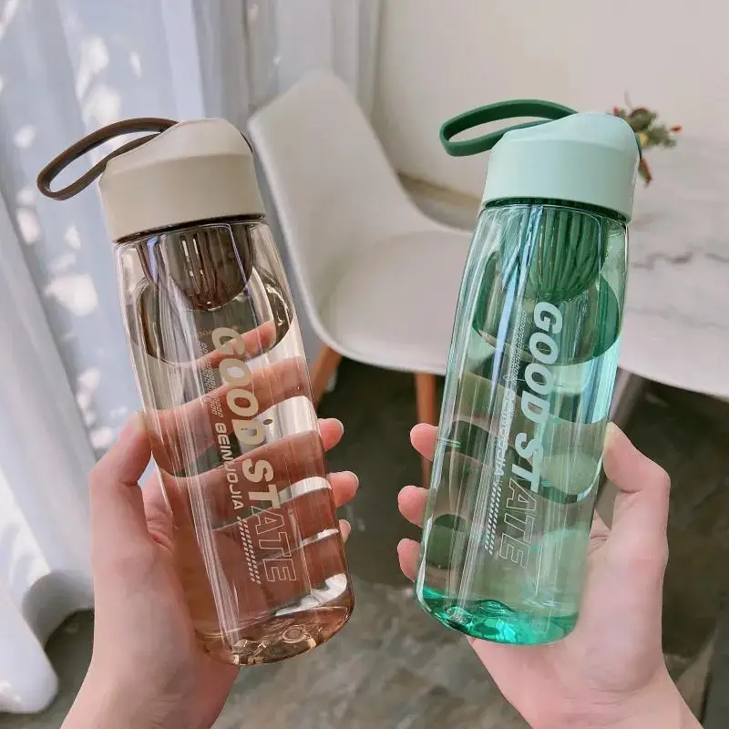 550ML Student Water Bottle Portable Filter Plastic Cup Transparent Outdoor Sports Water Cup Water Mug Student Portable Mug