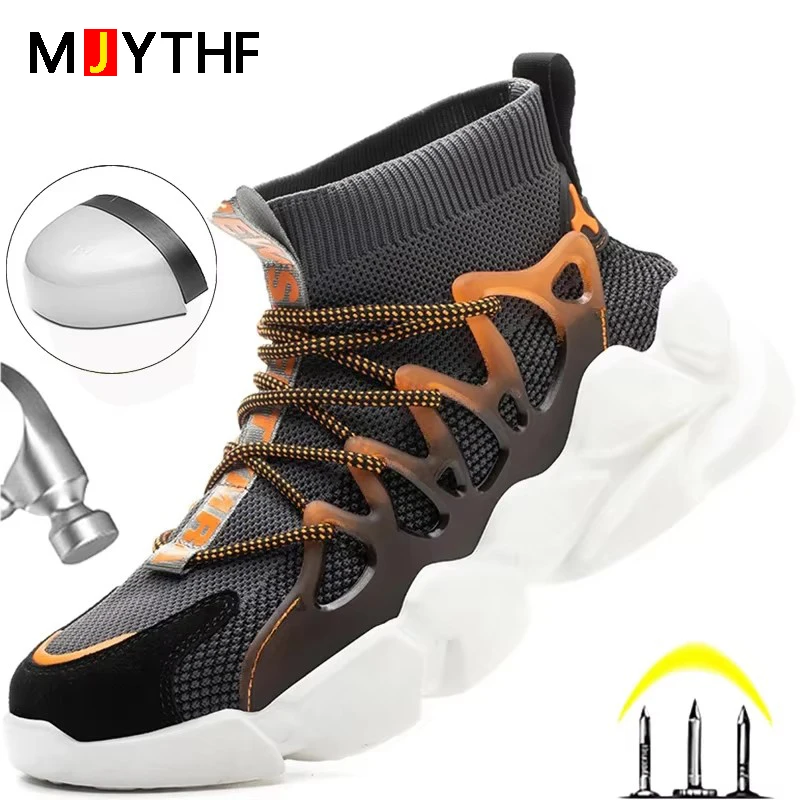 Indestructible Men Safety Shoes Anti-smash Men Shoes Working Sneakers Anti-Puncture Work Boots Safety Composite Toe Men Boots