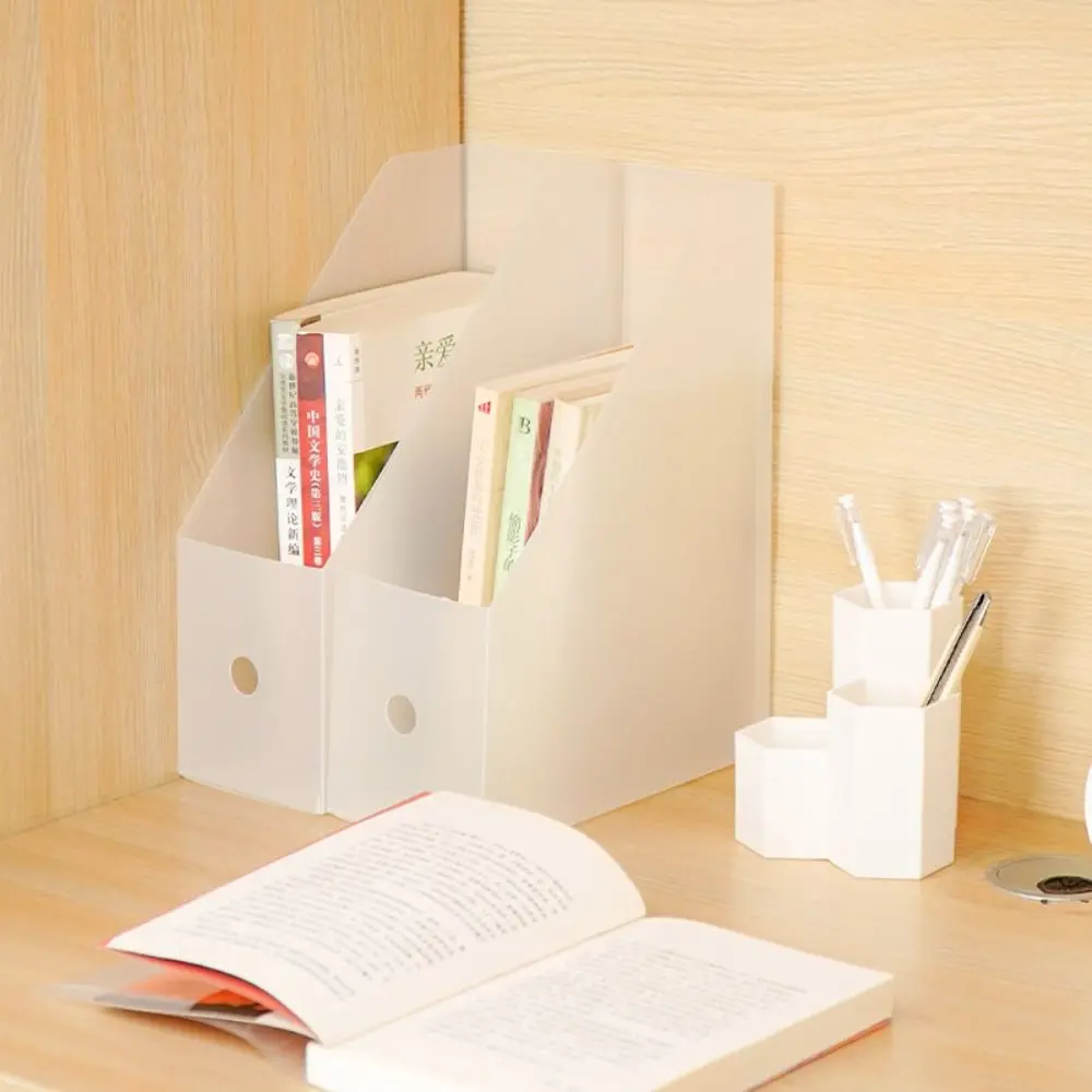 Sundries Storage Box Folding File Storage Box Paper Organizer Desktop Organizer File Organizer Box Transparent PP Plastic