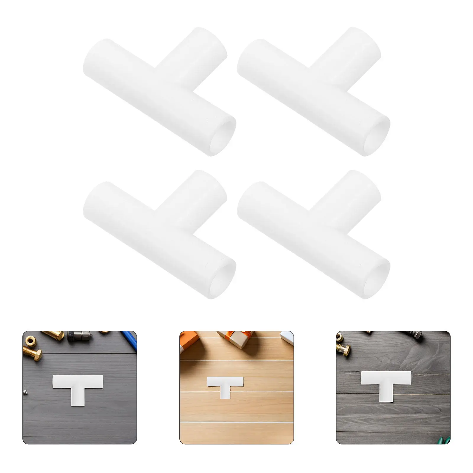 

10Pcs 12mm Plastic Pipe Connectors T-Shaped PP Fittings Replacement Parts Baby 3-Way PVC Pipe Couplings Playpen