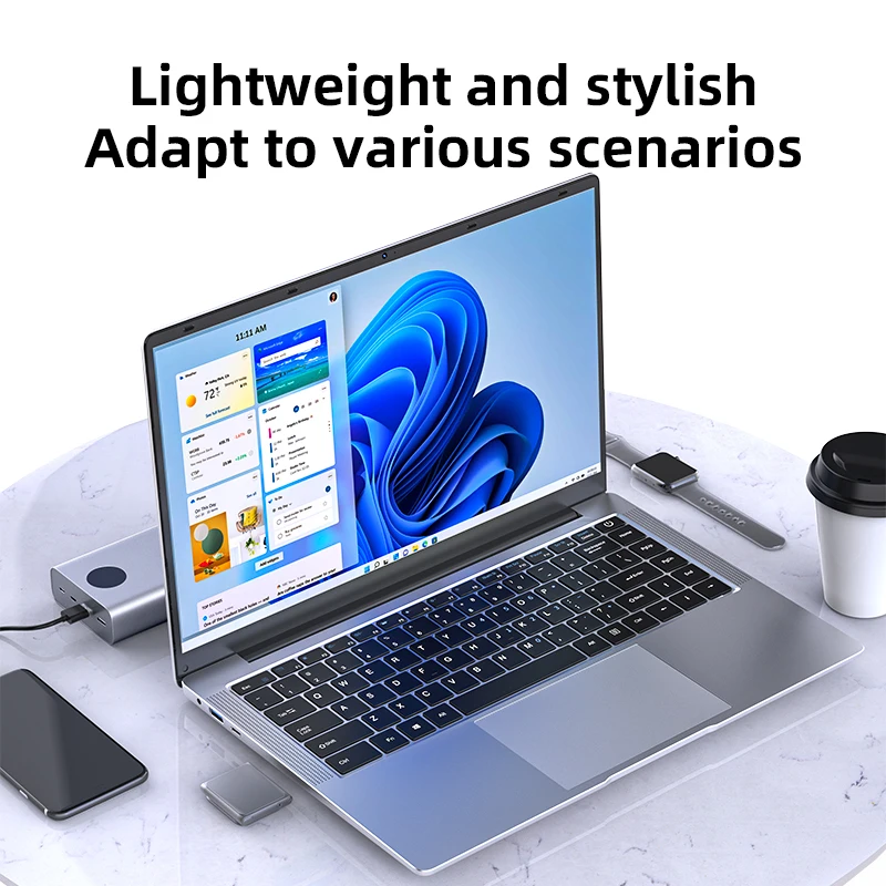 Computer portatile Windows 11 Pro Intel Atom A3950 2025 Notebook PC 12GB RAM 512GB 1TB 2TB SSD 1920*1080P Computer da studio per ufficio